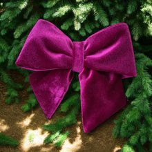 Load image into Gallery viewer, Velvet Sailor Bow Magenta